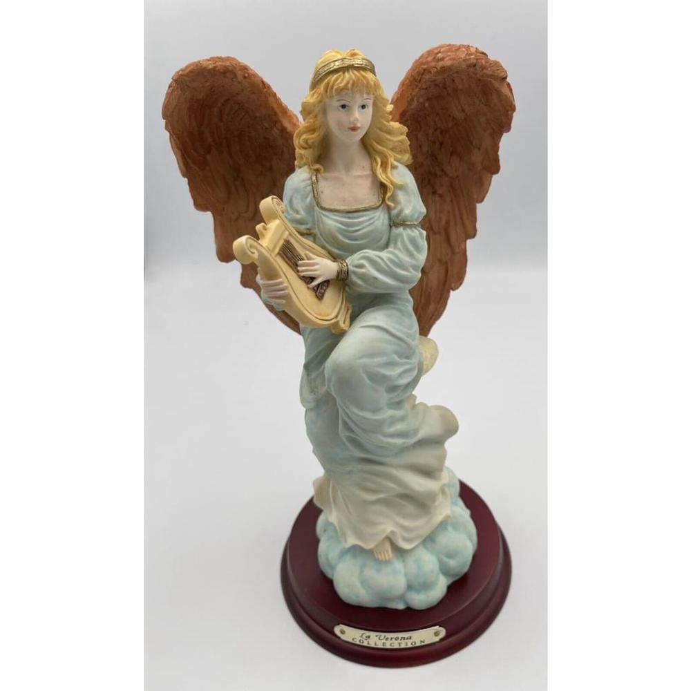 La Verona Collection Angel Harp Vintage Christian Statue